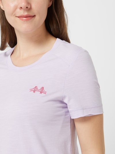 Esprit T-Shirt mit Stickerei Flieder 3