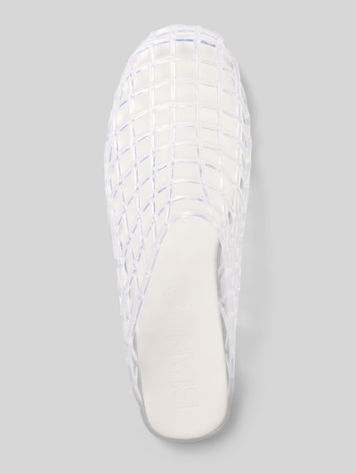 BIANCO Clogs in semitransparentem Design Weiss 3