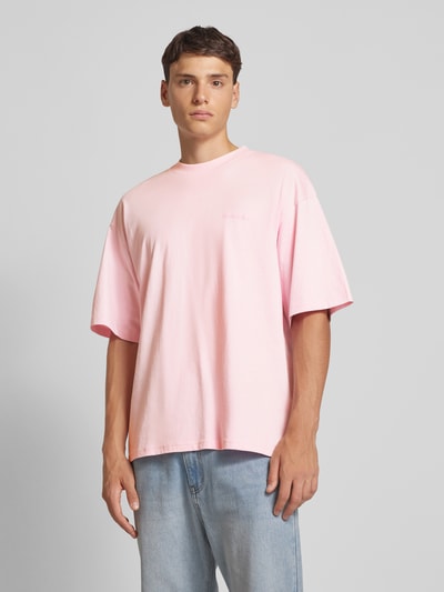 REVIEW T-shirt o kroju oversized Essentials  Różowy 4