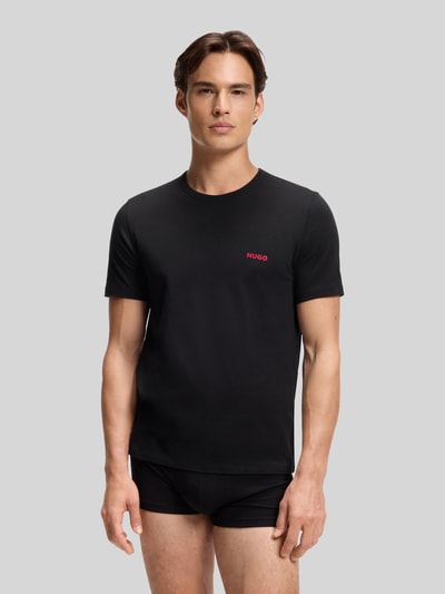 HUGO T-shirty o kroju regular fit z czystej bawełny w zestaw 3 szt. Niebieski 5
