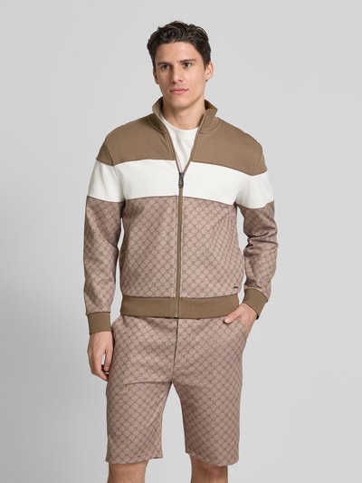 JOOP! Collection Sweatjacke mit Stehkragen Modell 'Basilio' Beige 4