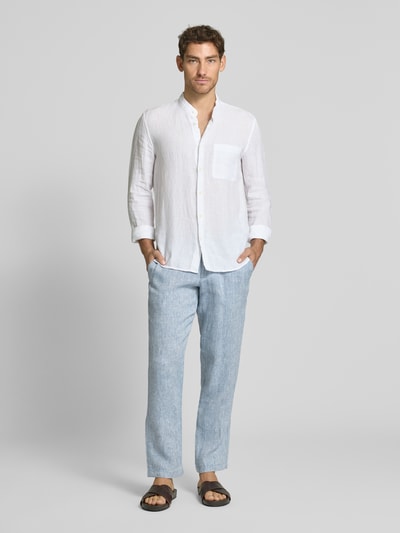 MCNEAL Leinenhose mit Tunnelzug und Gesäßtaschen Bleu 1