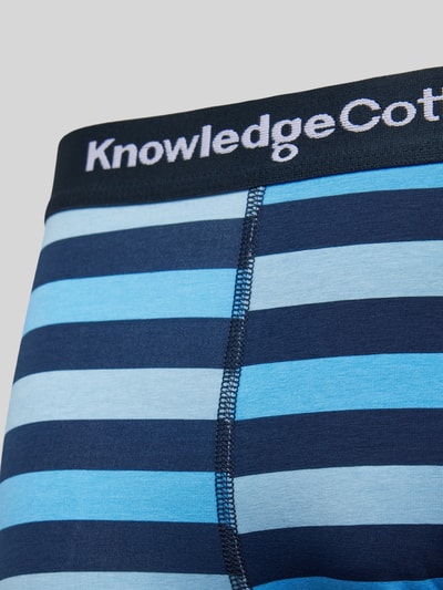 Knowledge Cotton Apparel Trunks mit elastischem Label-Bund im 3er-Pack Bleu 2