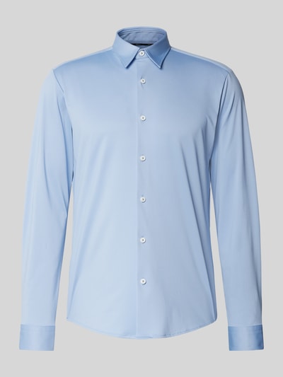 BOSS Slim Fit Businesshemd mit Struktur Modell 'P-ROAN' Bleu 2