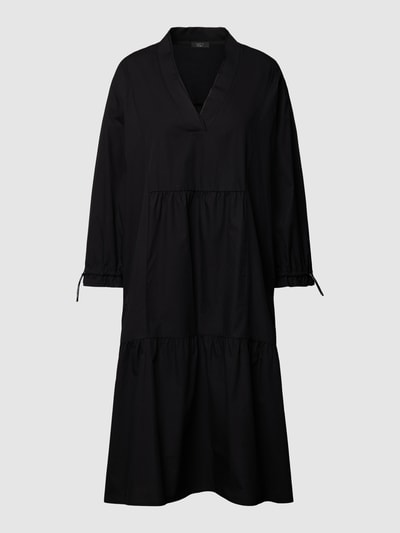 Marc Cain Midikleid mit V-Ausschnitt Black 2