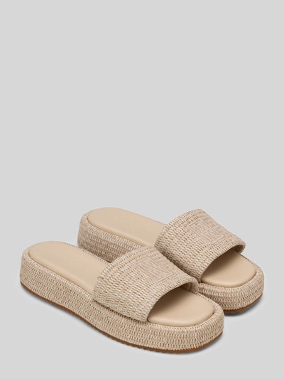 Marc O'Polo Sandale aus Strohgeflecht Modell 'LARISSA' Ecru 1