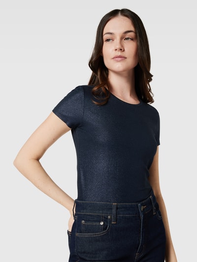 Majestic Filatures T-Shirt mit Effektgarn Marine 3