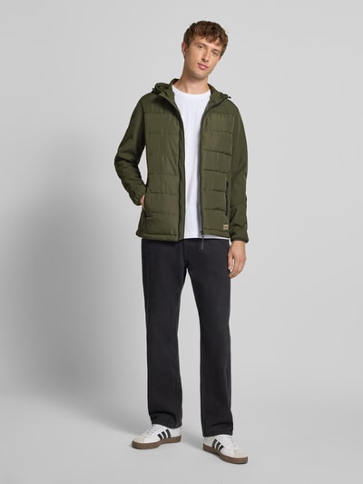 Blend Softshell-jack met doorgestikte naden, model 'EVIAN' Olijfgroen - 1