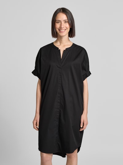 FREE/QUENT Knielange jurk met stretch, model 'Xenia' Zwart - 4