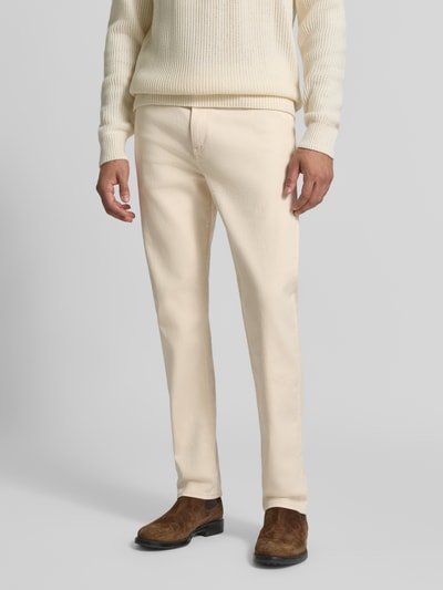 BOSS Straight Fit Jeans mit Kaschmir-Anteil Modell Offwhite 4