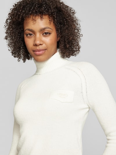 Liu Jo White Gebreide pullover met labelstitching Offwhite - 3