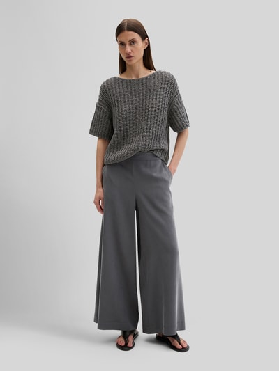 Marc O'Polo Sweter z mieszanki bawełny o kroju relaxed fit Ciemnoszary 1