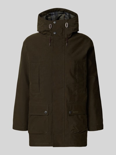 Barbour kurtka funkcyjna o kroju regular fit z kapturem Oliwkowy 1