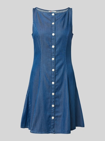 Produktfoto, blauw Slim Fit Jeanskleid aus Baumwoll-Lyocell-Mix van Levi's®, lichte knopen, gladde textuur, dames jeansjurk