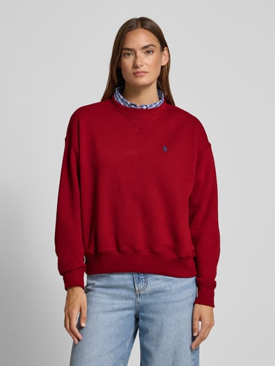 Polo Ralph Lauren Sweatshirt mit überschnittenen Schultern und Label-Stitching Bordeaux 4