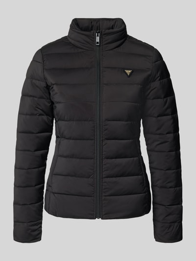 GUESS Activewear Gewatteerd jack met opstaande kraag en labeldetail Zwart - 2