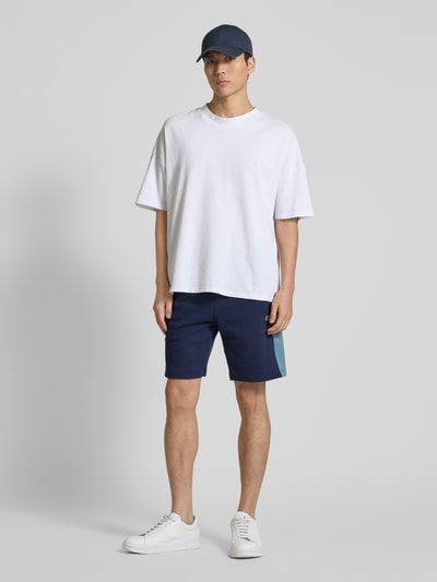 Lacoste Sweatshorts met labeldetail Rookblauw - 1