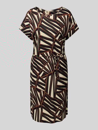 Soyaconcept Knielange jurk met strikceintuur, model 'FELICITY' Zwart - 2