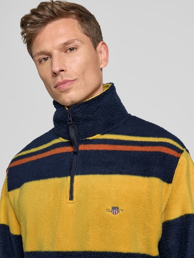 Gant Sweatshirt met opstaande kraag Marineblauw - 3
