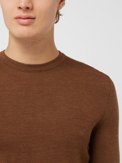 Bruun & Stengade Pullover aus Merinowollmischung Modell 'Jupiter' Cognac 3