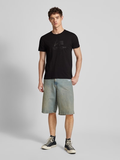 Alpha Industries T-shirt met labelprint Zwart - 1