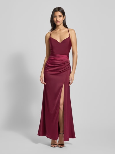 Laona Slim Fit Abendkleid mit Raffungen Bordeaux 4