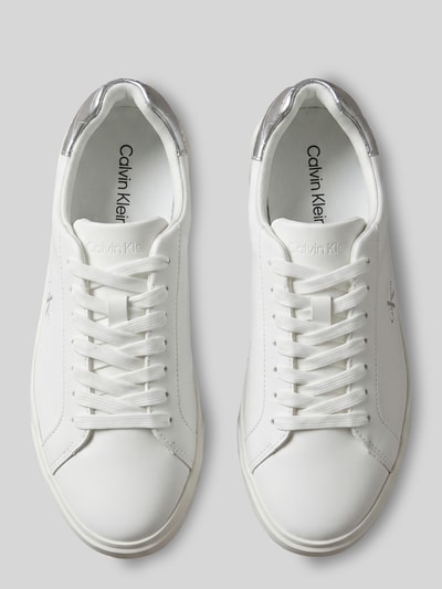 CK Calvin Klein Sneaker aus echtem Rindsleder Weiss 3