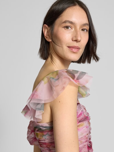 LACE & BEADS Cropped Blusentop mit Raffungen Rosa 3