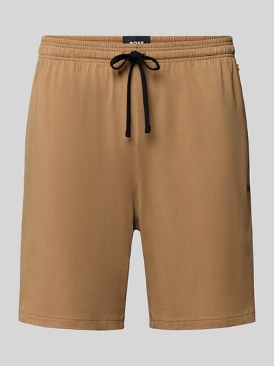 BOSS Regular Fit Sweatshorts aus Baumwoll-Mix Modell 'MIX&MATCH' Camel 1
