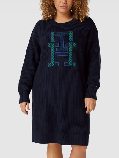 Tommy Hilfiger Curve PLUS SIZE Kleid mit Label-Stitching Modell 'MONOGRAM' Marine 4