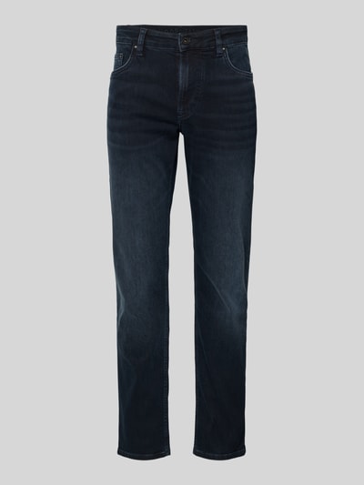 Produktfoto, Jeans met 5-pocketmodel model 'Mitch' van JOOP! Jeans, rechte snit, katoenmix met stretch, knoop- en ritssluiting, donkerblauw