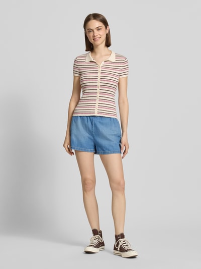 ONLY Wide Leg Jeansshorts aus Baumwoll-Lyocell-Mix Modell 'ARIA' Jeansblau 1