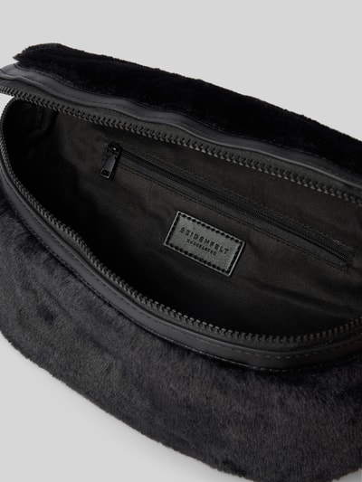 Seidenfelt Bauchtasche mit Kunstfellbesatz Modell 'TAMMELA' Black 4