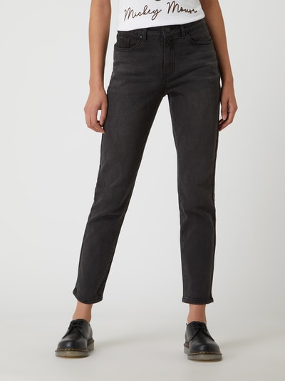 Vila Straight fit jeans met stretch, model 'Stray' Zwart - 4