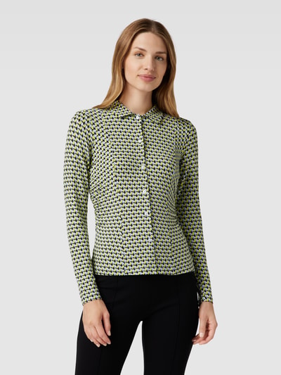 Zero Overhemdblouse met all-over print Zwart - 4