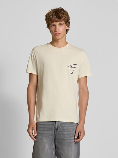 Tommy Jeans Regular fit T-shirt van puur katoen Zand - 5