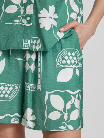 ICHI Shorts met elastische band Groen - 3