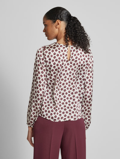 Zero Regular fit blouse met ronde hals Bordeaux - 5