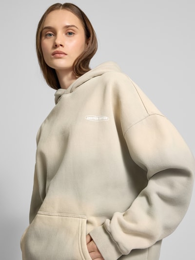 ANOTHER COTTON LAB Oversized hoodie met labelprint, model 'Essentials' Middengrijs - 3