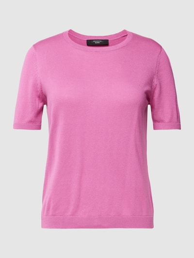 Weekend Max Mara Strickshirt mit Seiden-Anteil Modell 'ARGO' Fuchsia 2