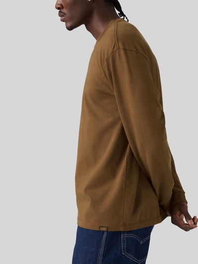 Levi's® Loose Fit Langarmshirt aus reiner Baumwolle Mittelbraun 3