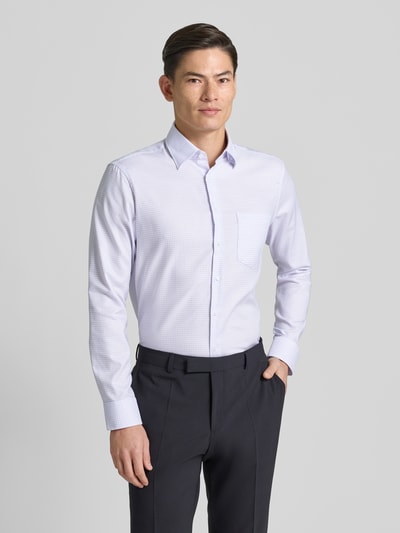 SEIDENSTICKER REGULAR FIT Regular fit zakelijk overhemd van katoen met button-downkraag Roze - 4