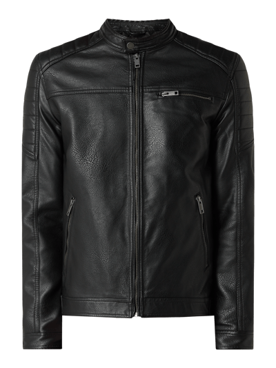 Jack & Jones Jack in bikerlook, model 'Rocky'  Zwart - 2