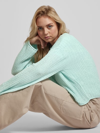 Tom Tailor Denim Strickpullover mit U-Boot-Ausschnitt Mint 3