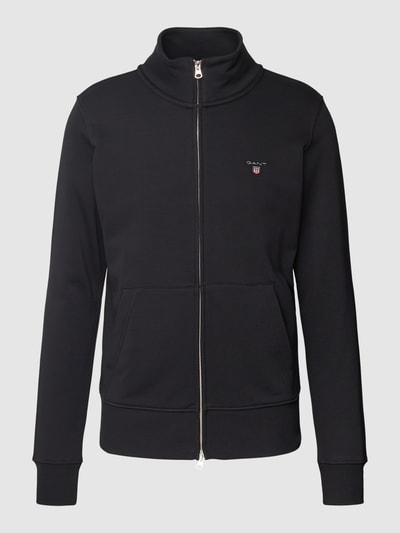 Gant Sweatjacke mit Label-Stitching Black 2