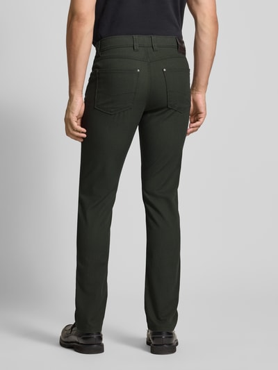 bugatti Regular Fit Hose mit Label-Detail Modell 'CORDOBA' Dunkelgruen 5