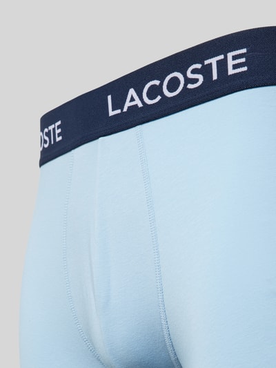 Lacoste Obcisłe bokserki z elastycznym paskiem z logo w zestawie 3 szt. Niebieski 2