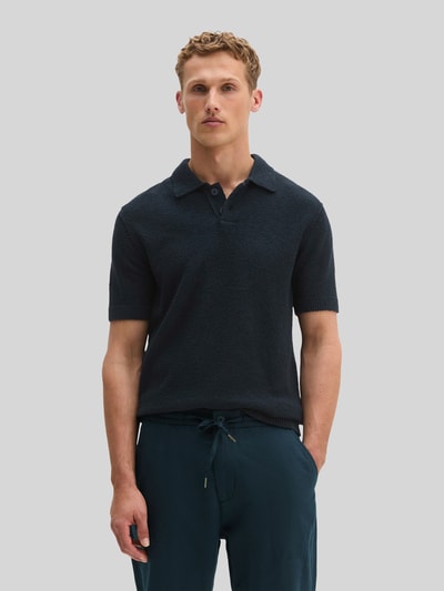 Marc O'Polo Koszulka polo o kroju regular fit z mieszanki bawełny Granatowy 4
