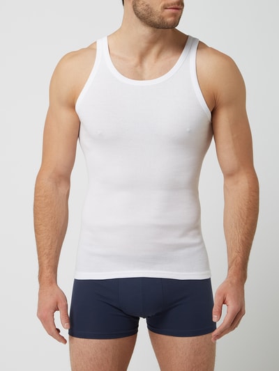 Schiesser Tanktop aus Baumwolle im 2er-Pack Weiss 3
