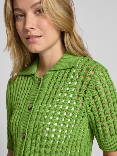 Selected Femme Kardigan z rękawem o dł. 1/2 model ‘ELLEN’ Trawiasty zielony 3